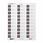 Chique Bloemig Mr. Mrs. Monogram Huwelijk Retourad Etiket (Full Sheet)