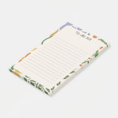 Chique bloemige achtergrond Roze Groen Post-it® Notes (Schuin)