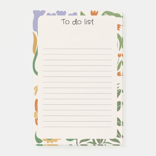 Chique bloemige achtergrond Roze Groen Post-it® Notes (Voorkant)