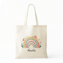 Chique Bloemige Boho Regenboog Minimalistische Tot