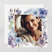 Chique & bloemige Moederdagkaart met aangepaste f Feestdagenkaart (Voorkant / Achterkant)