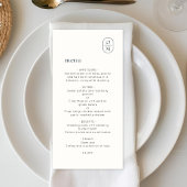 Chique Bloemige Monogram Trouwkaart