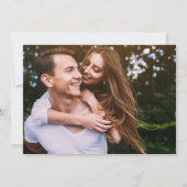 Chique Bloemige Stof Rose Foto Bruiloft Save The Date (Achterkant)