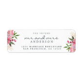 Chique Bloemige Toekomst Meneer Mevrouw Trouw Reto Etiket (Voorkant)