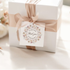 Chique bloemige waterverf bruidsfeest bedankje bedankjes labels