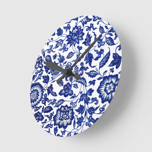  chique bloemontwerp ronde klok (Hoek)