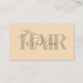 Chique blonde-tint kapper schaar QR-code Visitekaartje (Voorkant)