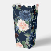 Chique Blooms | Donker Navy Blauw en Blush Pattern Bedankdoosjes (Voorkant)