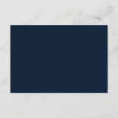 Chique Blooms | Donker Navy Blue en Blush Receptie Informatiekaartje (Achterkant)