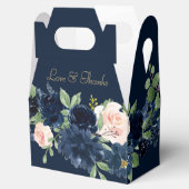 Chique Blooms | Donker Romantisch Navy Blue en Blu Bedankdoosjes (Geopend)