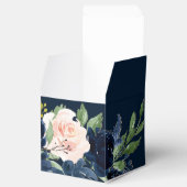 Chique Blooms | Donker Romantisch Navy Blue en Blu Bedankdoosjes (Geopend)