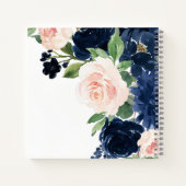 Chique Blooms | Navy Blue en Blush Foto Gastenboek Notitieboek (Achterkant)
