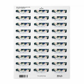 Chique Blooms | Navy Blue en Blush Heart Adres Etiket (Full Sheet)