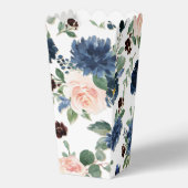 Chique Blooms | Navy Blue en Blush Pink Pattern Bedankdoosjes (Voorkant)