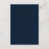 Chique Blooms | Navy Blue en Blush Pink receptie Informatiekaartje (Achterkant)