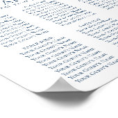 Chique Blooms | Navy en Blush Bloemen Zitkaarten Poster (Hoek)