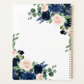 Chique Blooms | Romantische Marine en Blush Patter Planner (Achterkant)