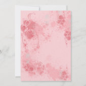 Chique blozende bloemenschilderwerk spatpaint brui kaart (Achterkant)