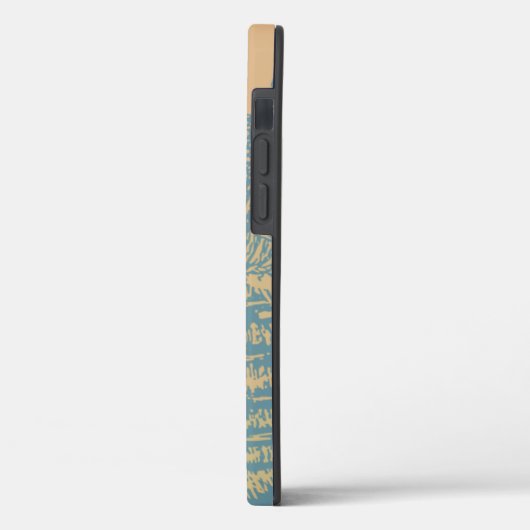 Chique Blue Bee Monogram Case-Mate iPhone Case (Achterkant / Links)