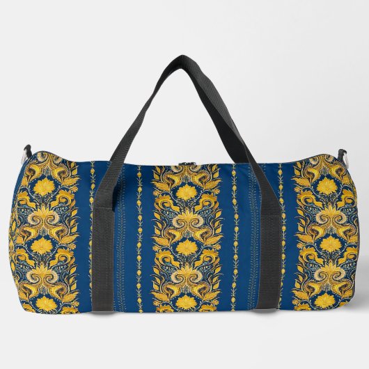 Chique Blush Blauwe & Gele Douane Reistas  Plunjezak (Voorkant)