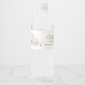 Chique Blush Bloemachtig High Tea Feestje Meisje B Waterfles Etiket (Voorkant)