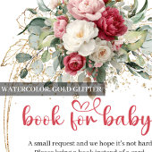Chique Blush Bourgondië Gouden Rozen Boek Verzoek Informatiekaartje