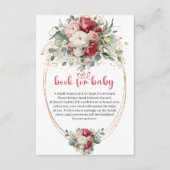 Chique Blush Bourgondië Gouden Rozen Boek Verzoek Informatiekaartje (Voorkant)