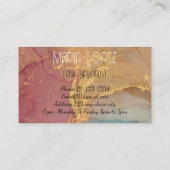 CHIQUE BLUSH GLITTER MARMER EFFECT VISITEKAARTJE (Achterkant)