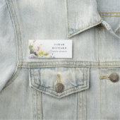 Chique Blush Lila Waterverf Roos Bloemen Bunch Naamplaatje (In situ)