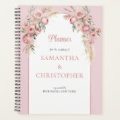 Chique blush pampas boho arch eucalyptus planner (Voorkant)