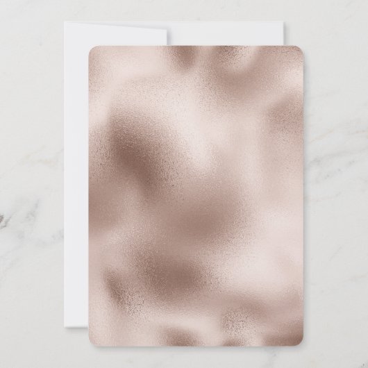 Chique Blush Roos Roze Wit Liefde Bruiloft Kaart (Achterkant)