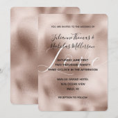 Chique Blush Roos Roze Wit Liefde Bruiloft Kaart (Voorkant / Achterkant)