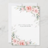 Chique Blush Roze Bloemen Groen Dop Geometrisch Kaart (Achterkant)