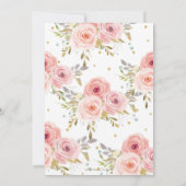 Chique Blush Roze Bloemen Rozen Gouden bladeren Do Kaart (Achterkant)