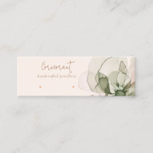 Chique Blush Roze Groene Bloem Stud Oorbel Display