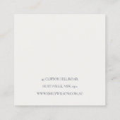 Chique Blush Roze Groene Bloem Stud Oorbel Display Vierkante Visitekaartje (Achterkant)