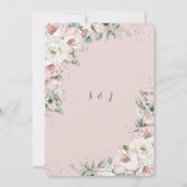 Chique Blush Roze Ivoor Pioenen Bloemenboog Bruilo Kaart (Achterkant)