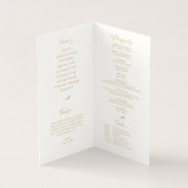 Chique Blush Roze Ivoor Vouwkaart Huwelijksprogram Kaart (Binnen)