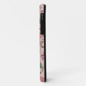 Chique Blush Roze Kolibrie Tuin Monogram Case-Mate iPhone Case (Achterkant/links)
