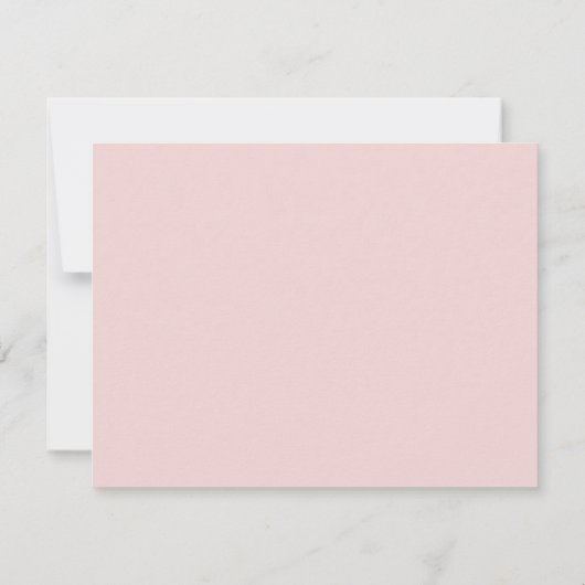 Chique Blush Roze Modern Monogram Initiaal Naam Notitiekaartje (Achterkant)