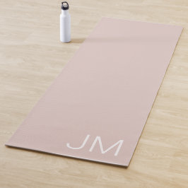 Chique Blush Roze Monogram Oversized Initialen Yogamat