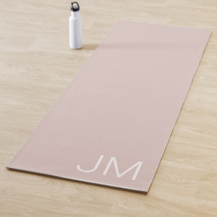 Chique Blush Roze Monogram Oversized Initialen Yogamat