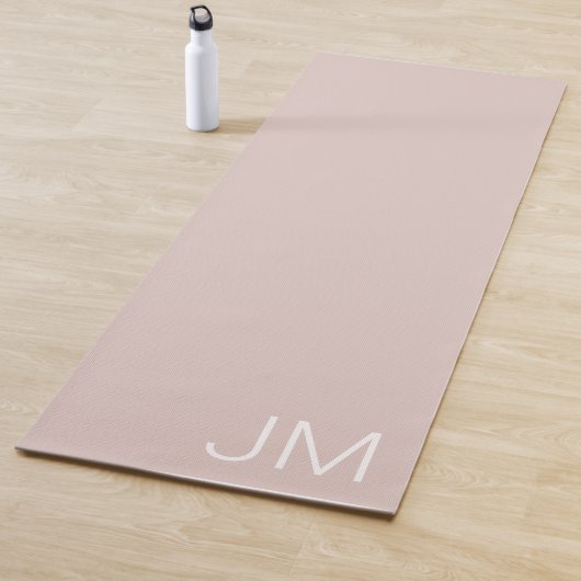 Chique Blush Roze Monogram Oversized Initialen Yogamat (In situ)