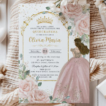 Chique Blush Roze Rozen Bloemen Prinses Quinceañer