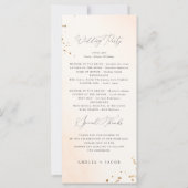 Chique Blush Roze Waterverf Trouwprogramma (Achterkant)
