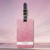 Chique Blush Roze Waterverf Wassen Modern Vrouweli Bagagelabel