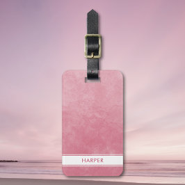 Chique Blush Roze Waterverf Wassen Modern Vrouweli Bagagelabel