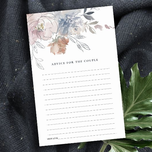 Chique Blush Waterverf Bloemen Advies voor Paar