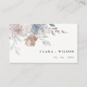 Chique Blush Waterverf Bloemen Bruiloft Website Informatiekaartje (Voorkant)