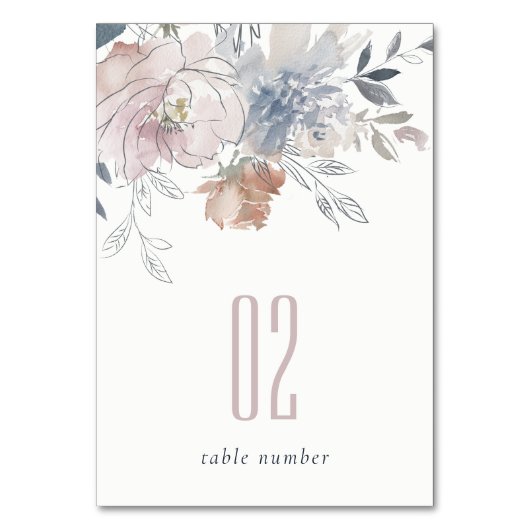 Chique Blush Waterverf Bloemen Bruiloft Website Kaart (Voorkant)